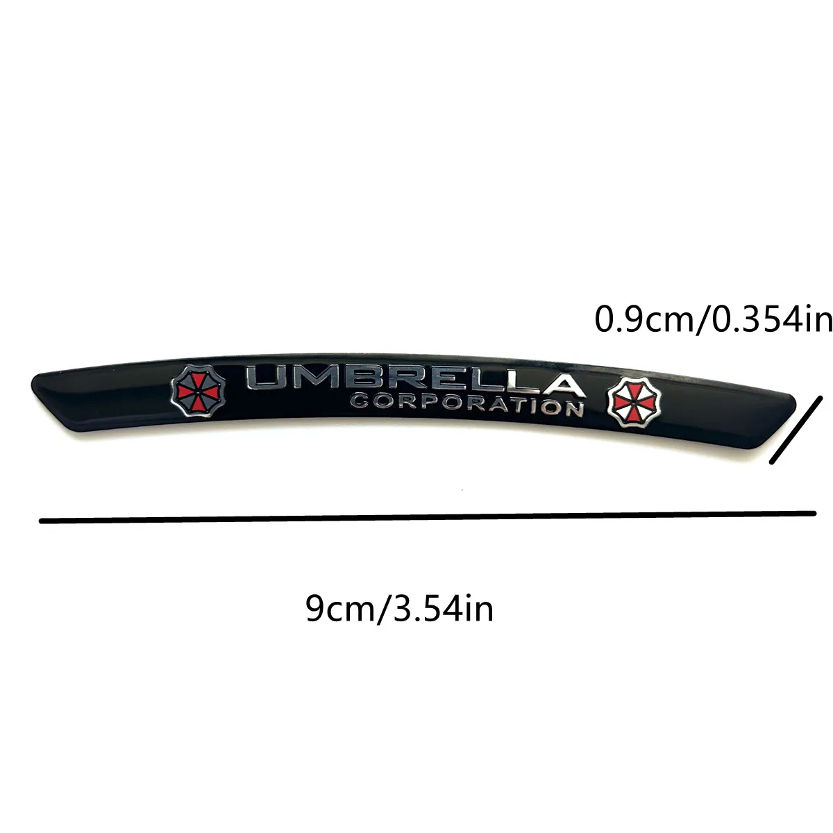 Four sets of metal 3D aluminum alloy Resident Evil umbrella car logo suitable for body trunk tail side car sticker decal