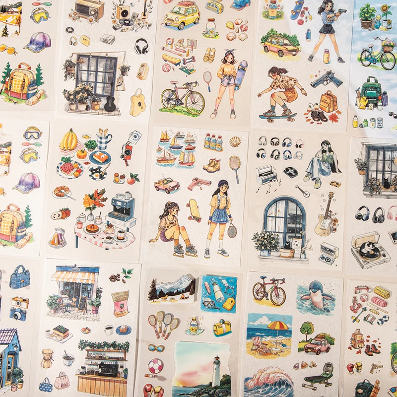 

Журнал GO, 20 шт., Nini's Travel Plans, милые наклейки для коллажа, мусорный журнал, украшение для скрапбукинга, наклейки Statioeny