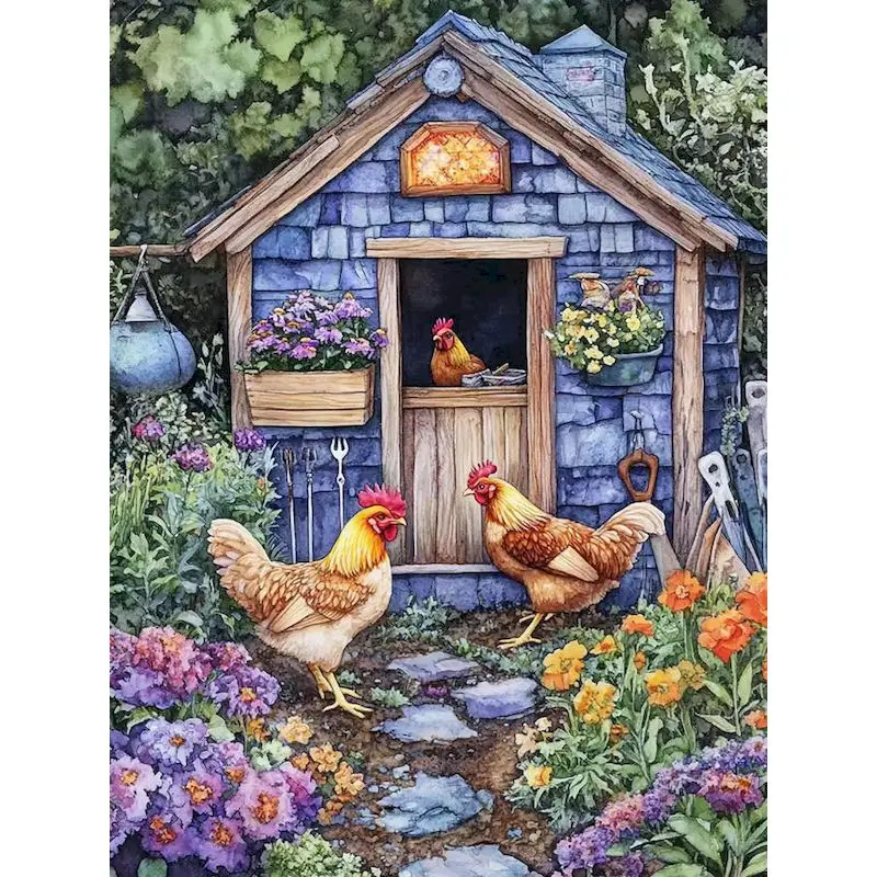 

GATYZTORY Wooden House Painting By Numbers Picture Picture Drawing Scenery Easy Paint Home Wall Decor Diy Gift