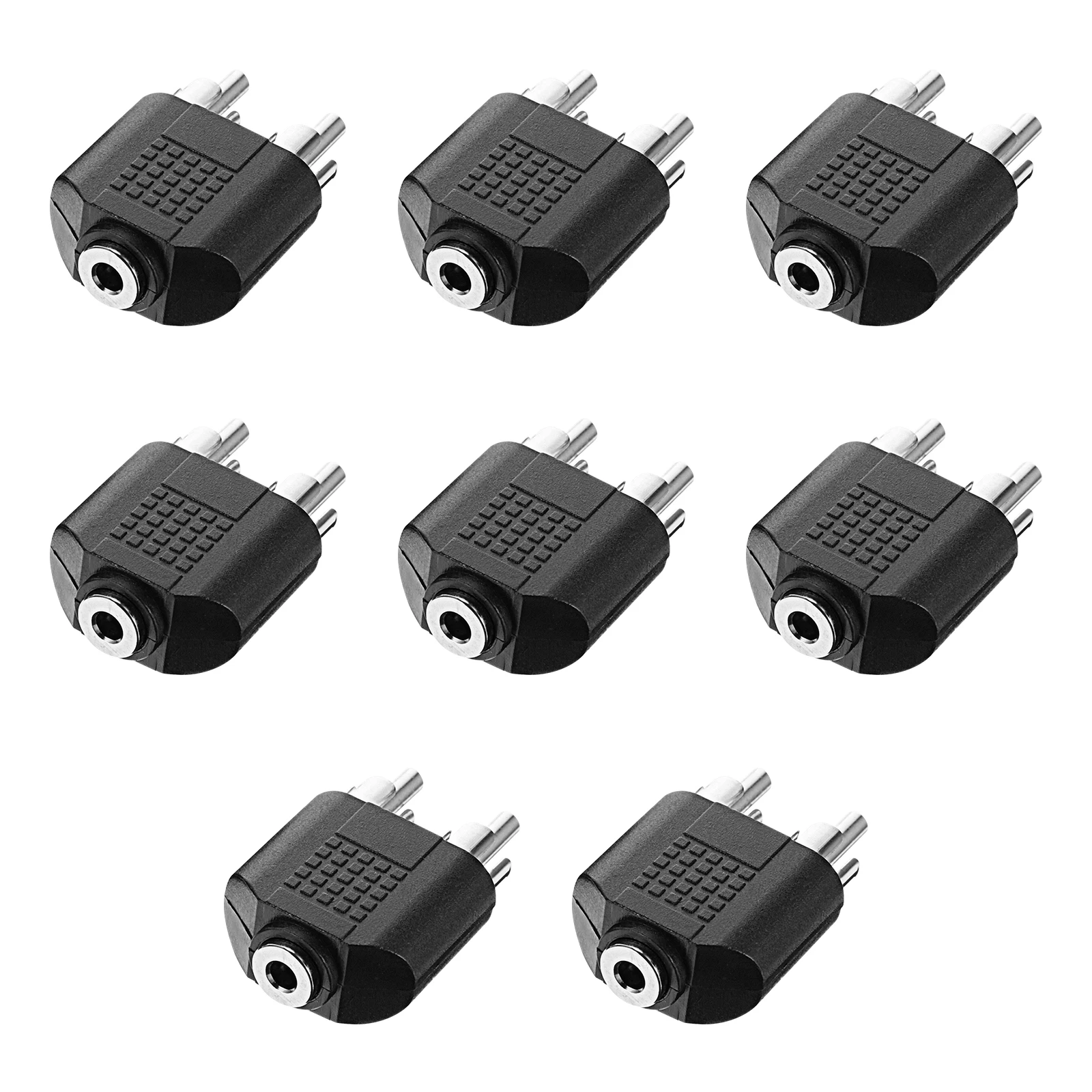 

8pcs Splitter Adapter Zinc Alloy Connector Plug Durable Oxidation Resistance Professional Sound