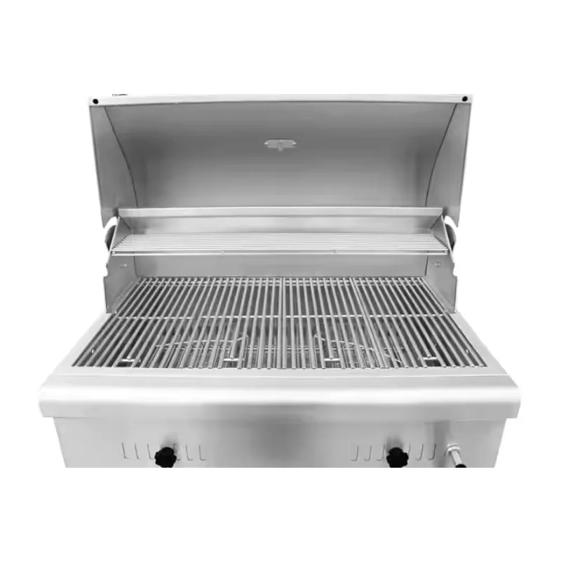 32 Inch Modern Stainless Steel Outdoor Kitchen Charcoal Grill Weatherproof BBQ Island Adjustable Height for Home Use Low MOQ