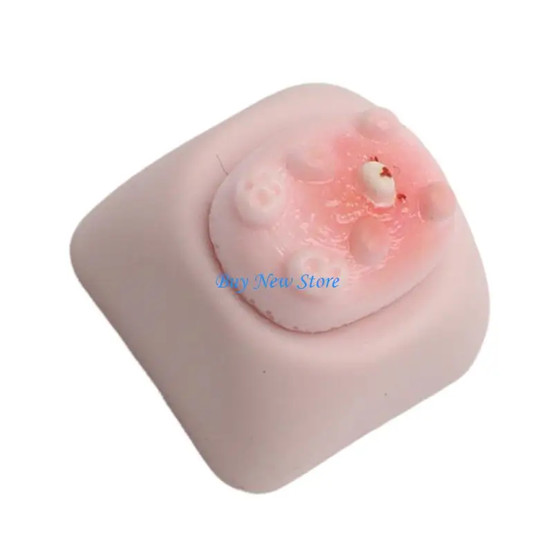 20CCCCE ĐIỀU Gấu hoạt hình đáng yêu Keycaps Keycaps Bàn phím cơ học Phụ kiện trang trí màu vàng màu vàng