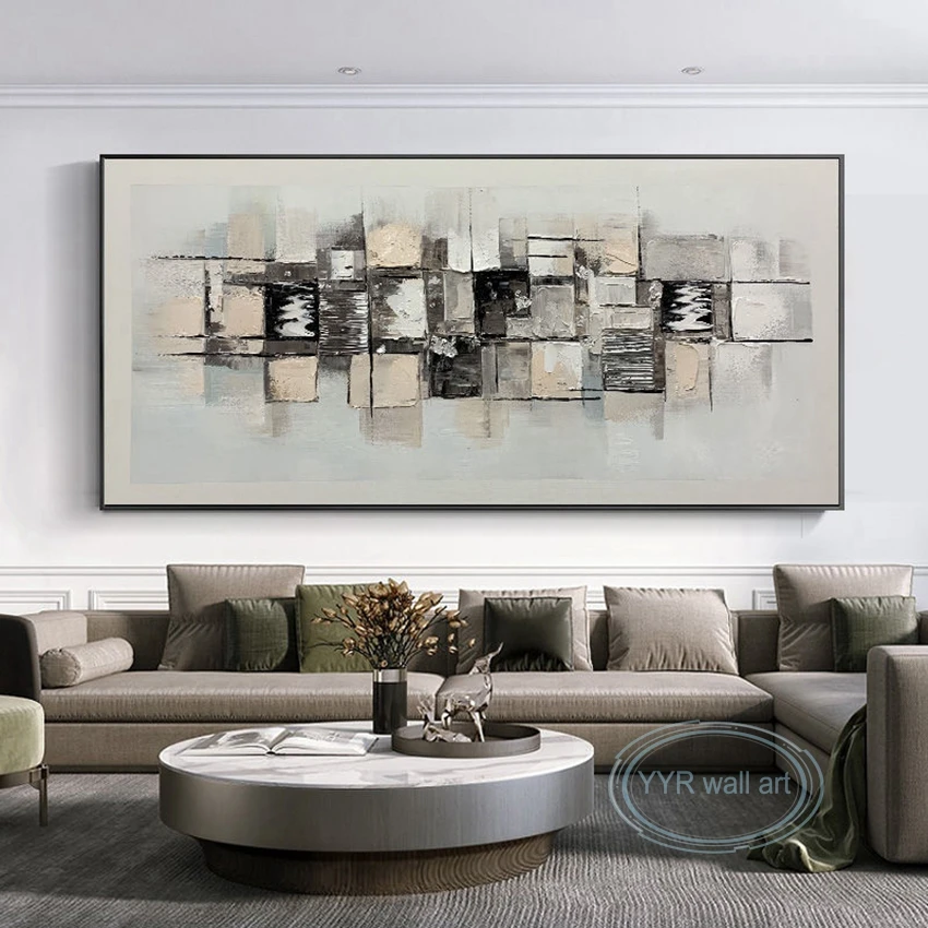 Wall Hanging Picture Oil Painting Handmade Canvas Art Deco Salon Murals Horizontal Panels Abstract Image LivingRoom Sofa Bedroom