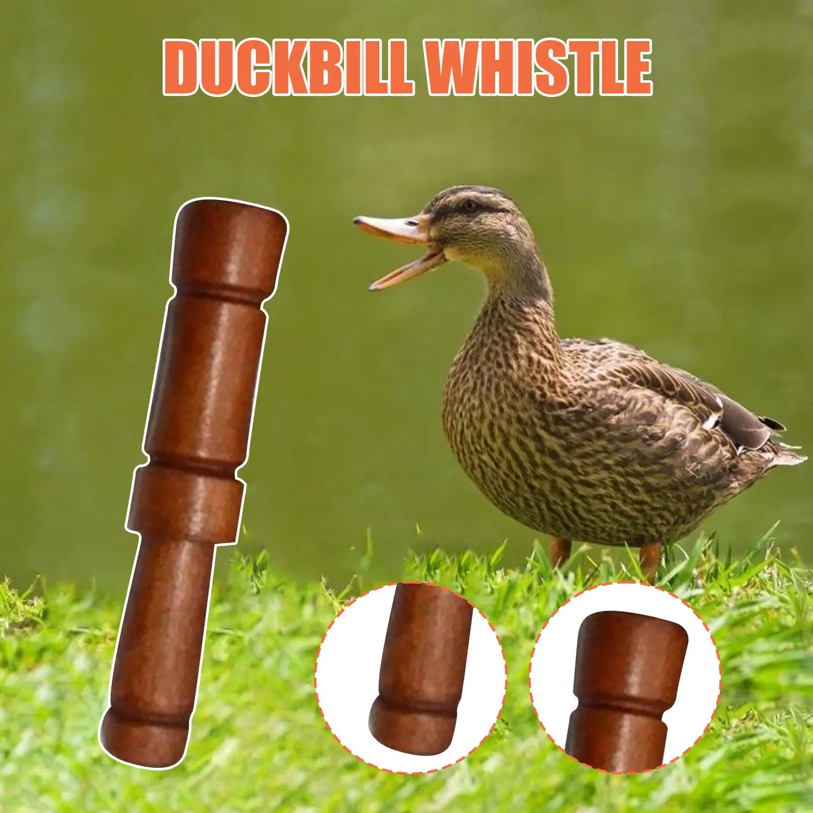 

Professional Wood Duck Call for Waterfowl Hunting, Realistic Sounding Whistle with Authentic Tones Handmade Wooden Caller