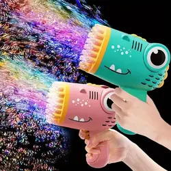 40 Holes Bubble Machine Gun Toys Soap Bubble Machine Guns Automatic Toys Children Gift Kids Toys Bath Toys Not Include Battery