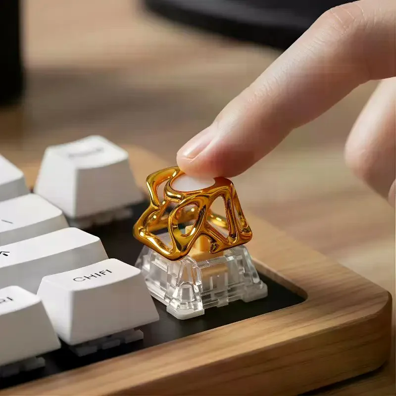 Metal Electroplating Translucent Keycaps - DIY Accessories for Mechanical Gaming Keyboard, Shine-Through Design