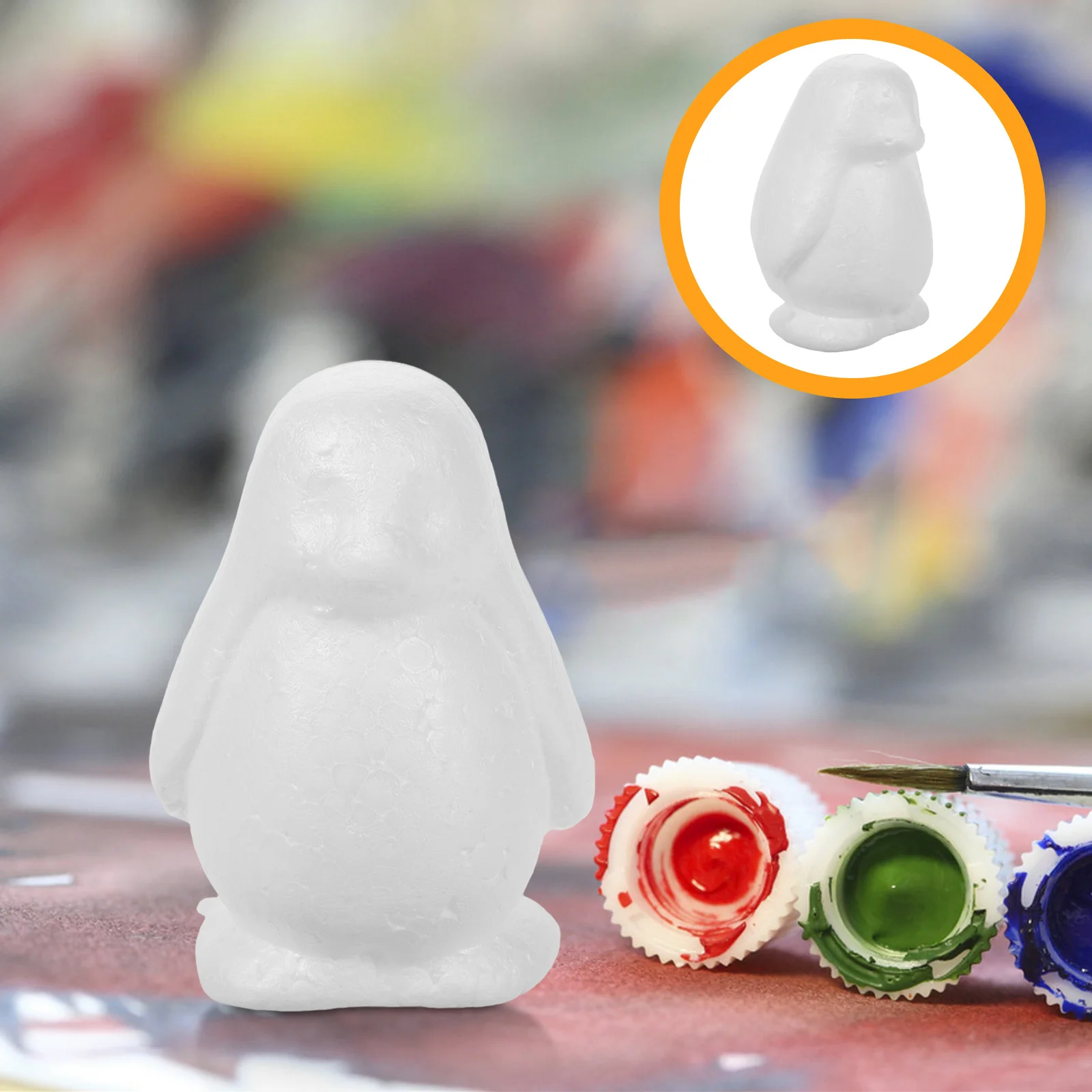 10Pcs Craft Foam Embryo DIY Penguins Set Animal Shaped Foams Embryo for DIY Crafts Painting and Party Decorations