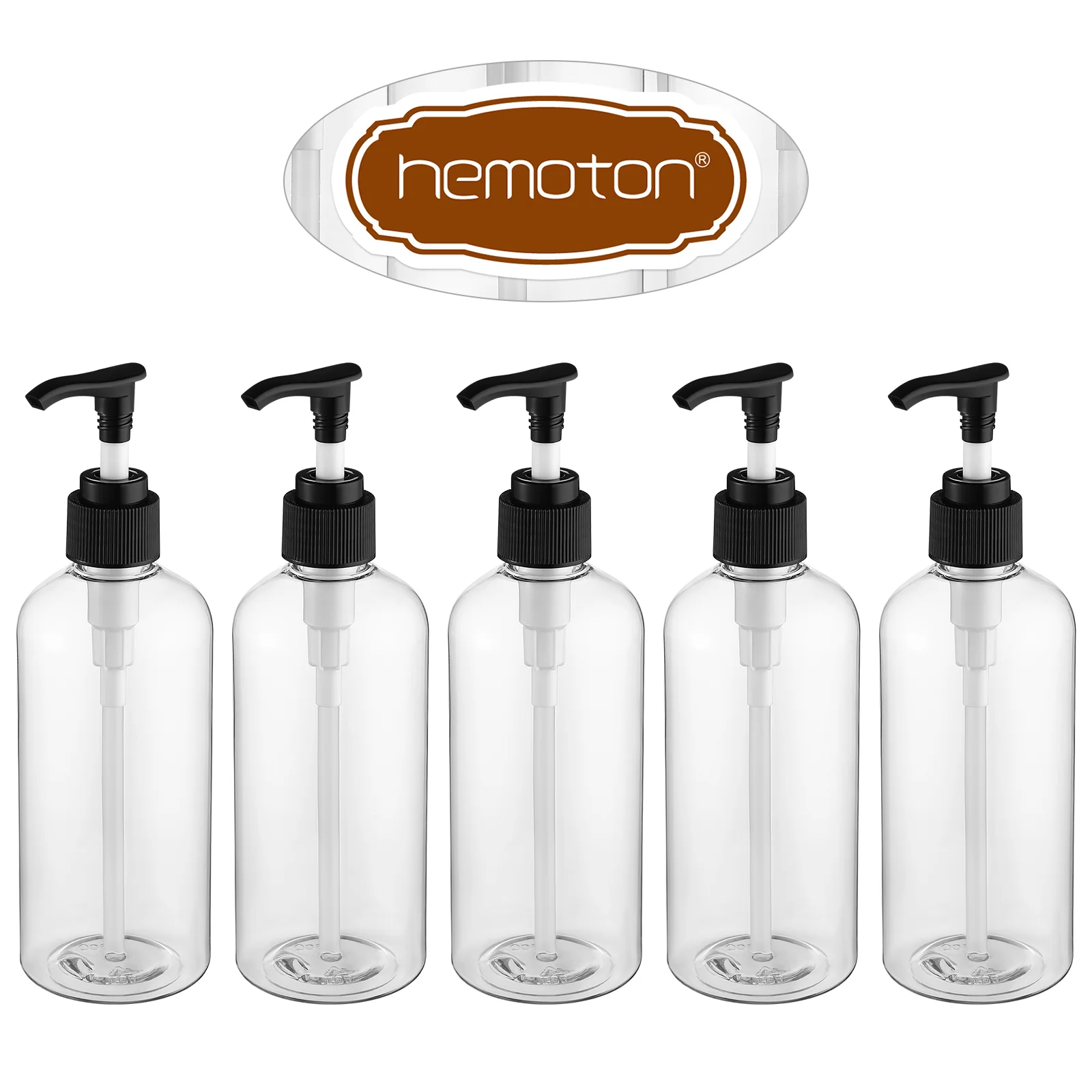 5 Pcs Shower Bottles Refillable Shampoo Pump Spray Liquid Soap Dispenser with for Conditioner