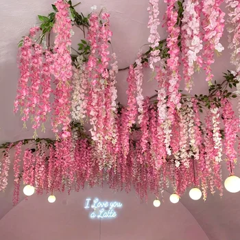 Hanging Artificial Lavender Garland Set 1