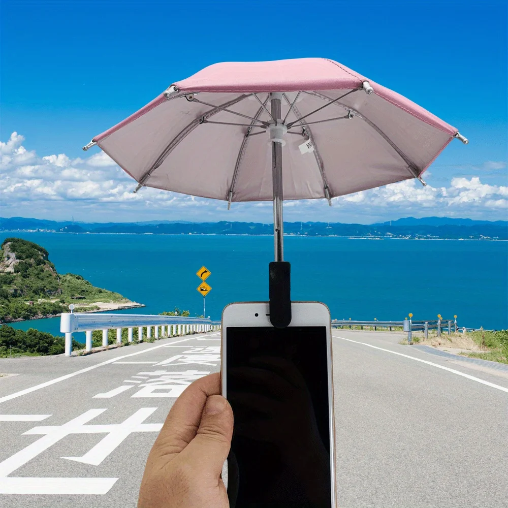 

For Creative Mini Umbrella Mobile Phone Universal Holder Outdoor Cycling Mobile Phone Sunscreen Portable Outdoor Rain Accessorie
