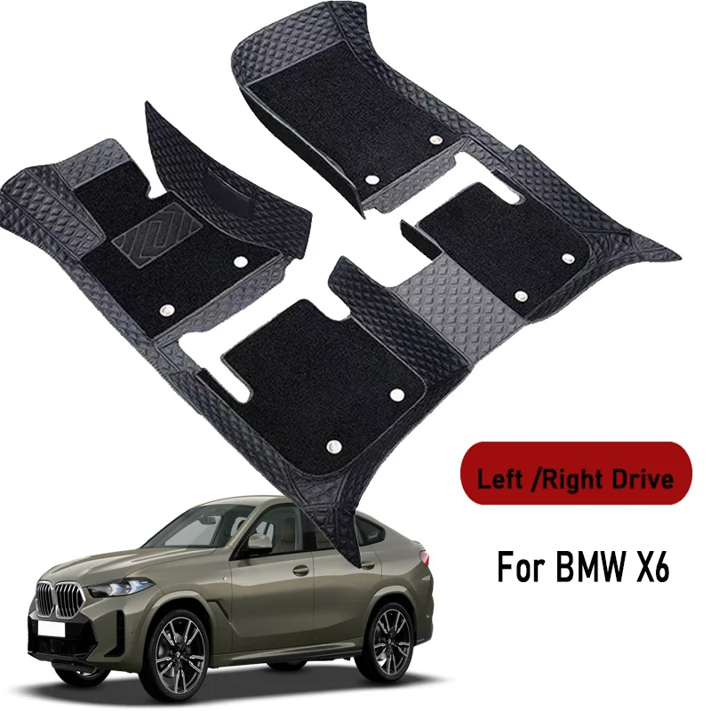 Car floor mats for BMW X6 2008 2009 2010 2011 2012 2013-2023 Custom auto foot Pads automobile carpet cover interior accessories