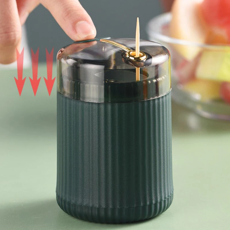 Household Creative Automatic Pops Up Toothpick Box Dispenser Home Living Room Dining Room Toothpick Storage Boxes Holder