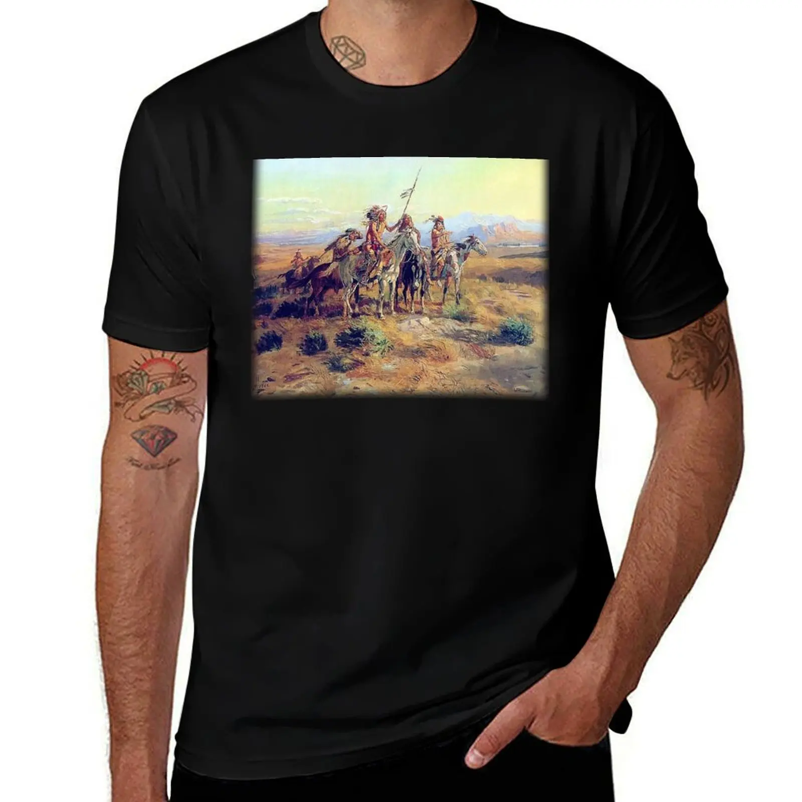 Charles Marion Russell - The Scouts T-Shirt t shirts for man pack white anime t shirts oversize t shirt man designer T-Shirt