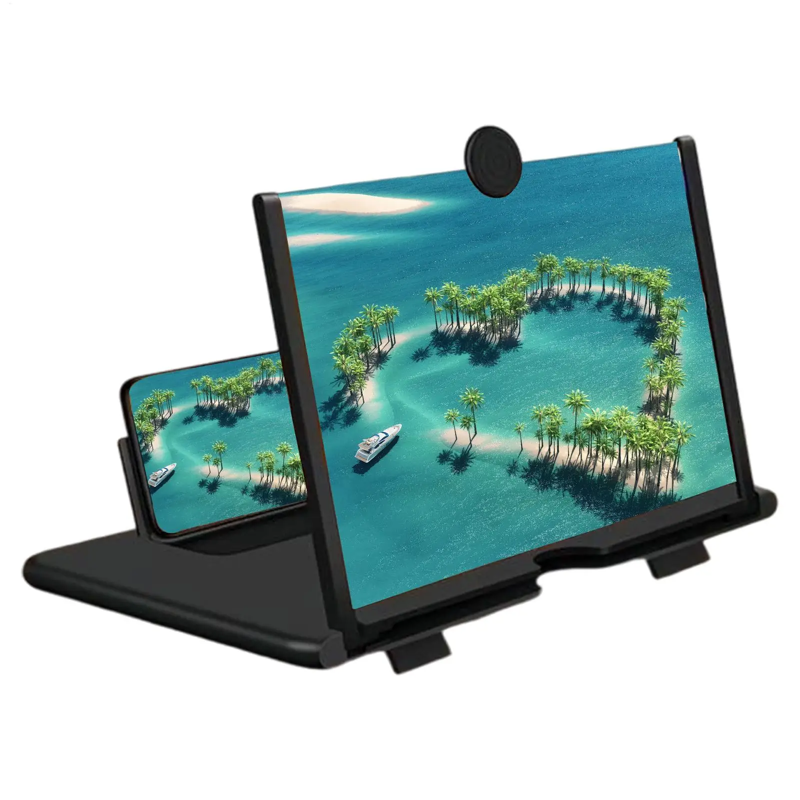 10 Inch Folding Mobile Screen Magnifying Glass Phone Desktop Stand 3D Mobile Phone Screen Magnifying Glass HD Video Amplifier