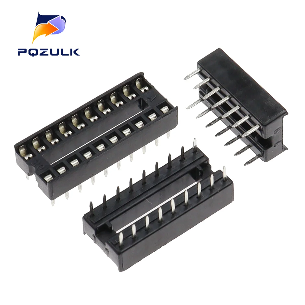 Piezas IC seat 6, 8, 14, 16, 20, 24, 28, 32, 40 Pines, 2,54 MM, Pin Pitch, MCU, Base de Chip, ranura de enchufes Ic