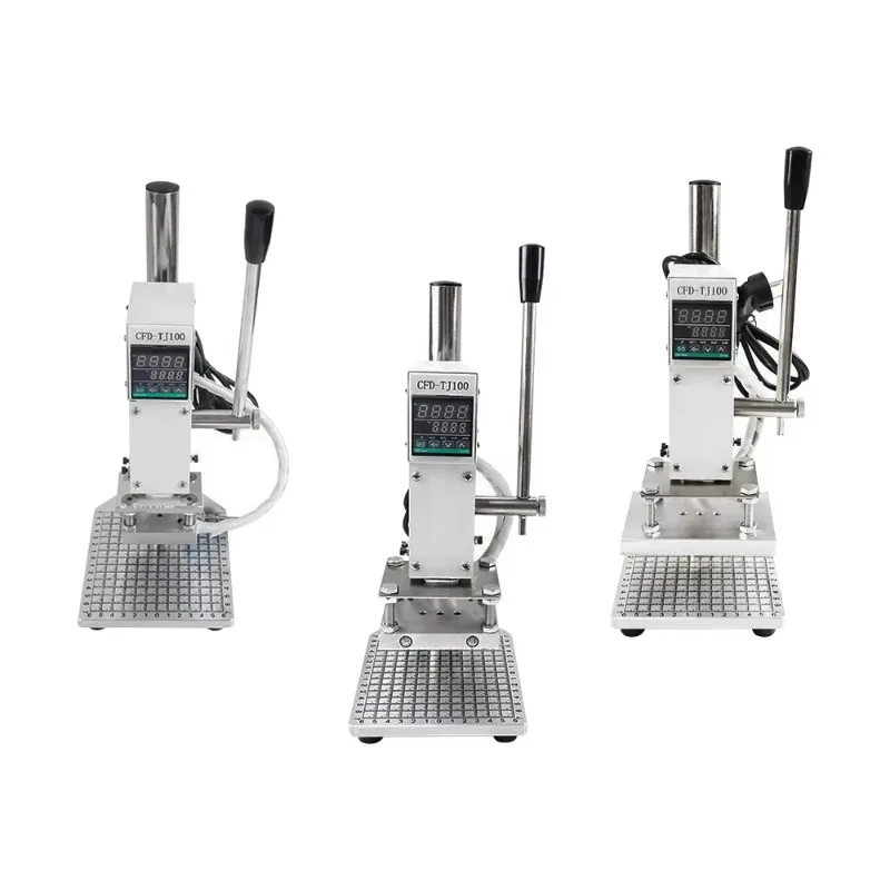 Small Desktop Manual Hot Foil Stamping Machine Leather for Wood Plastic Paper logo Hot Stamp