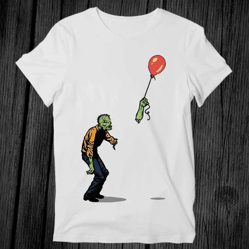 Zombie Banksy Girl Heart Balloon Best Seller T Shirt Unisex Adult Gift Cool Music Fashion Top Vintage Retro Tee