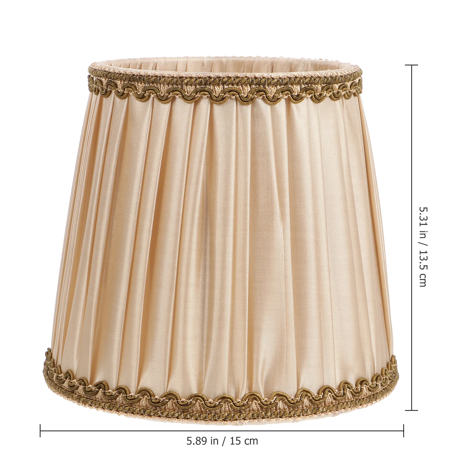 

1pc Retro Fabric Lampshade Pleated Lace Dust Protector For Table Ceiling Lamps Lamp Cover Home Decoration Lighting Accessory