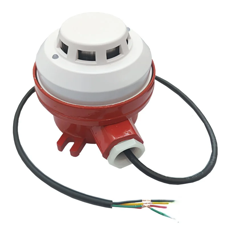 Wired Photoelectric Smoke Alarm Fire Detector for Industrial and Home Safety - 85dB Siren