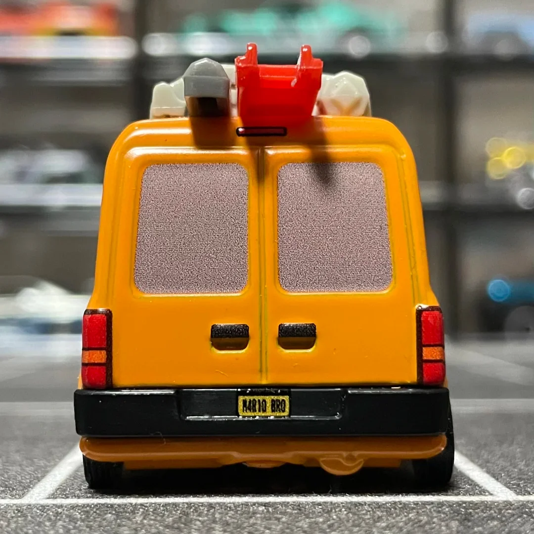 عجلات ساخنة أصلية 1:64 دييكاست سيارة سوبر ماريو سباك فان سبيكة مخصصة تحصيل نموذج سيارة ألعاب أطفال هدايا للأولاد