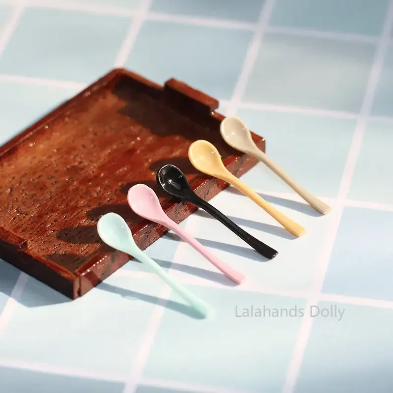 

Кукольный дом, миниатюрные кухонные принадлежности, мини-ложка для мороженого, йогурта, еда, игровая сцена, мебель для кукольного домика, аксессуары для украшения