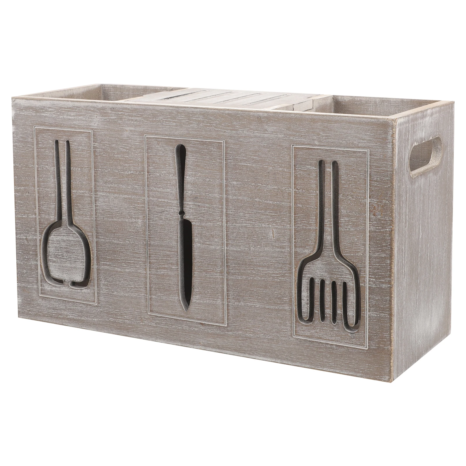 

European Retro Cutlery Box Grey Kitchen Countertop ganizer Countertop Cutlery Holder Large Capacity Storage