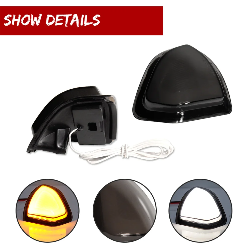 Switchback LED Amber Front Side Mirror Turn Signal Lights & White DRL/Driving Lights For Dodge Ram 1500 2500 3500 4500 5500 12V