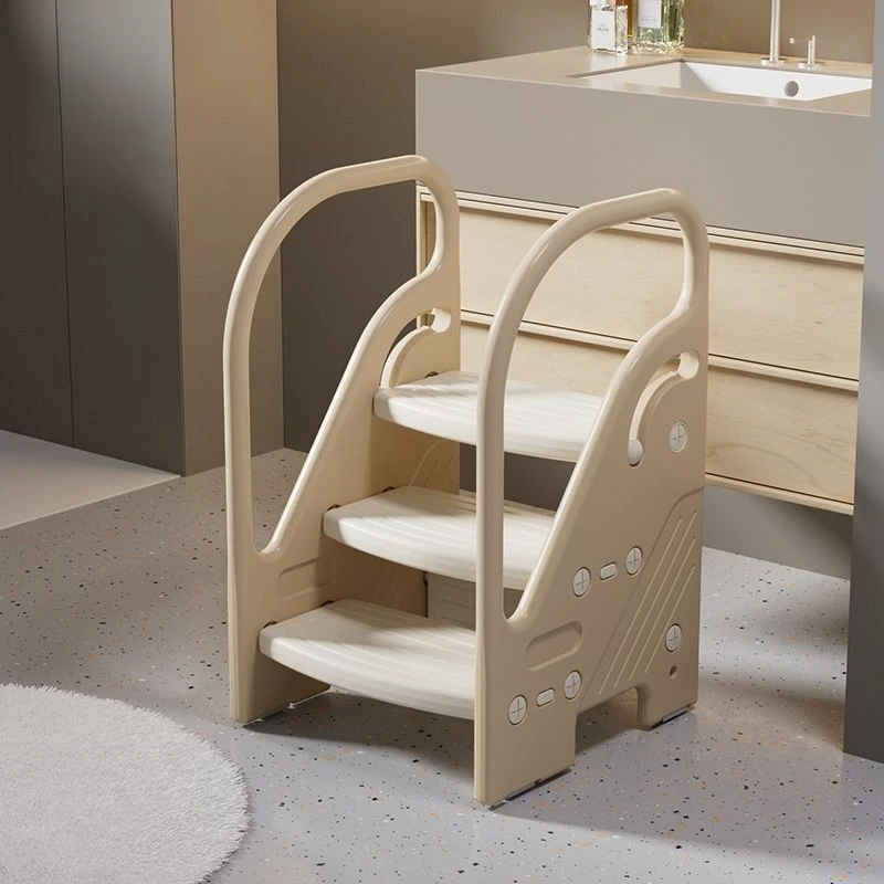 

Ступеньки для унитаза для детей, табурет для ног с ручками, пластиковый 3-ступенчатый табурет для раковины в ванной, кухонная стойка, приучение к горшку для унитаза