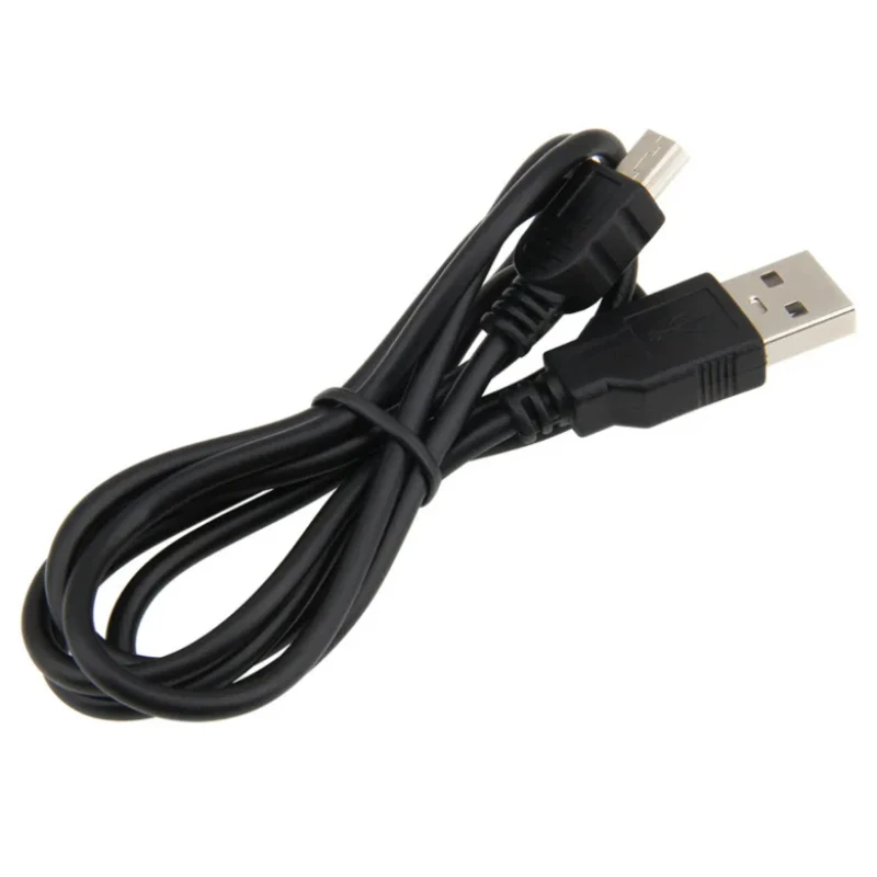 Cable de carga USB 1000 A Mini B, cargador de datos macho de 5 pines, línea de carga para MP3, MP4, cámara GPS, color negro, 2,0 unidades por lote