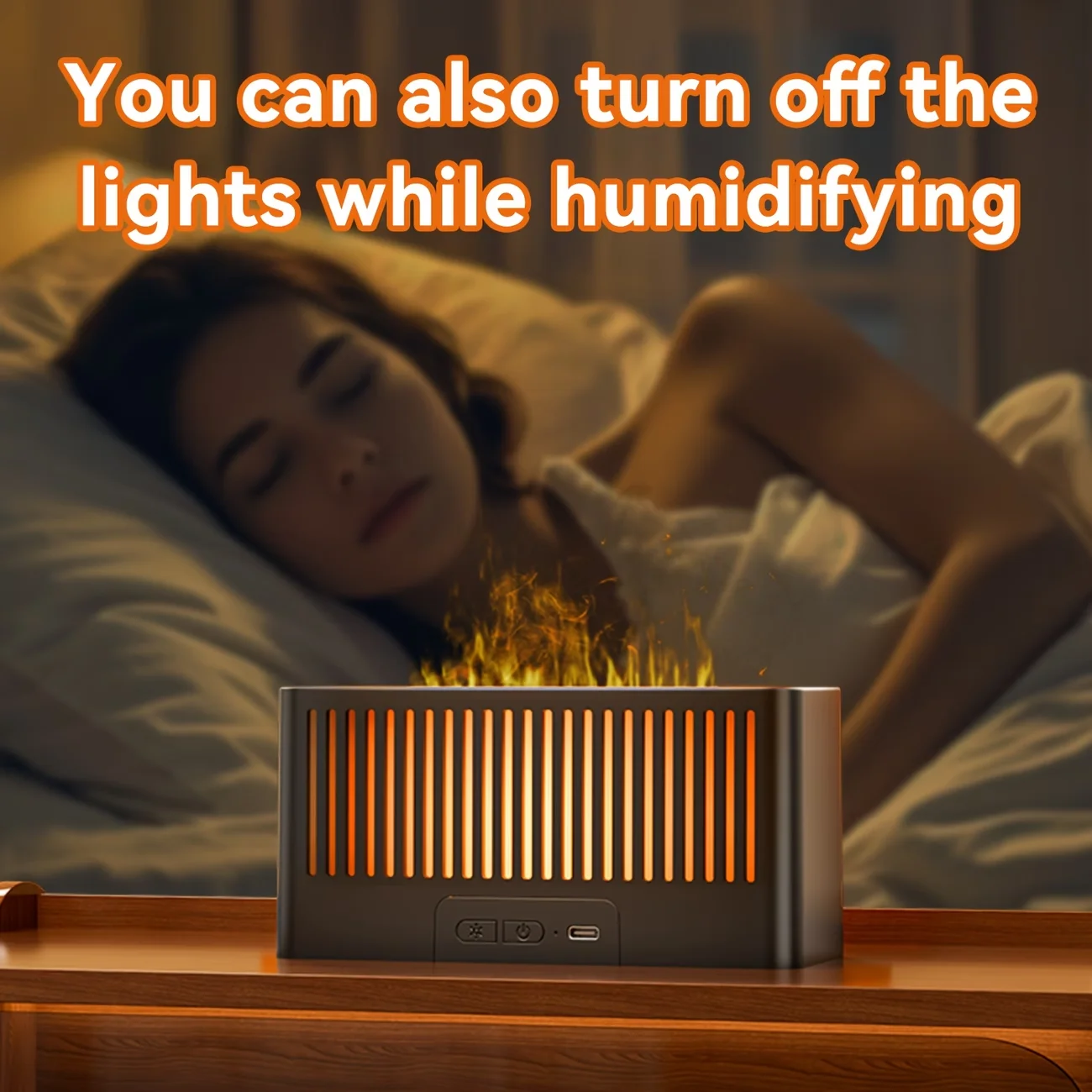 

Seven-color simulated flame aromatherapy essential oil diffuser, suitable for home interior decoration and air moisturizing