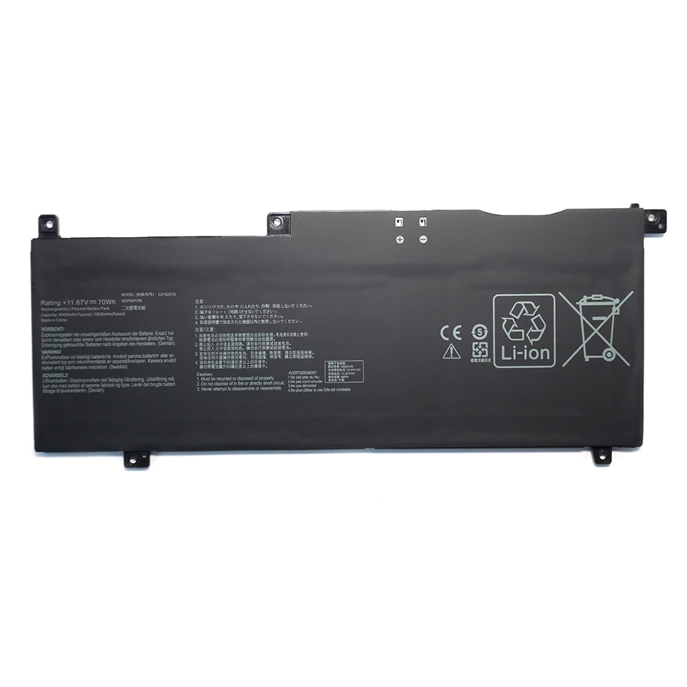 C31N2310 11.67V 70Wh 6000mAh OEM Laptop Battery For Asus Vivobok S 15 S5507 S5507Q S5507QA PROART PZ13 HT5306 HT5306Q HT5306QA