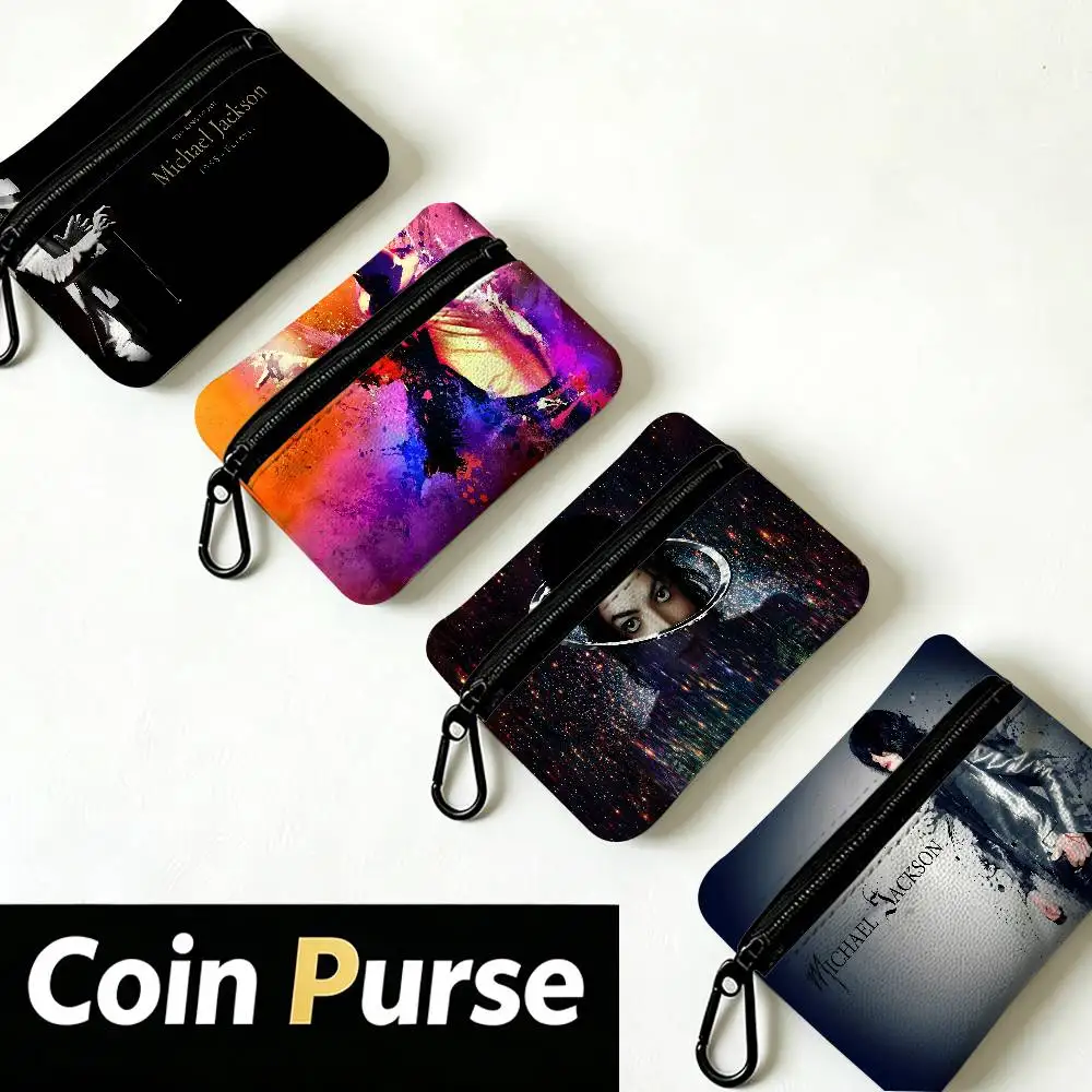 M-Michael-Jackson-Person Daily Carry Oxford Fabric Small Coin Purse Multi-use Storage Pouch For Keys Cards Coins