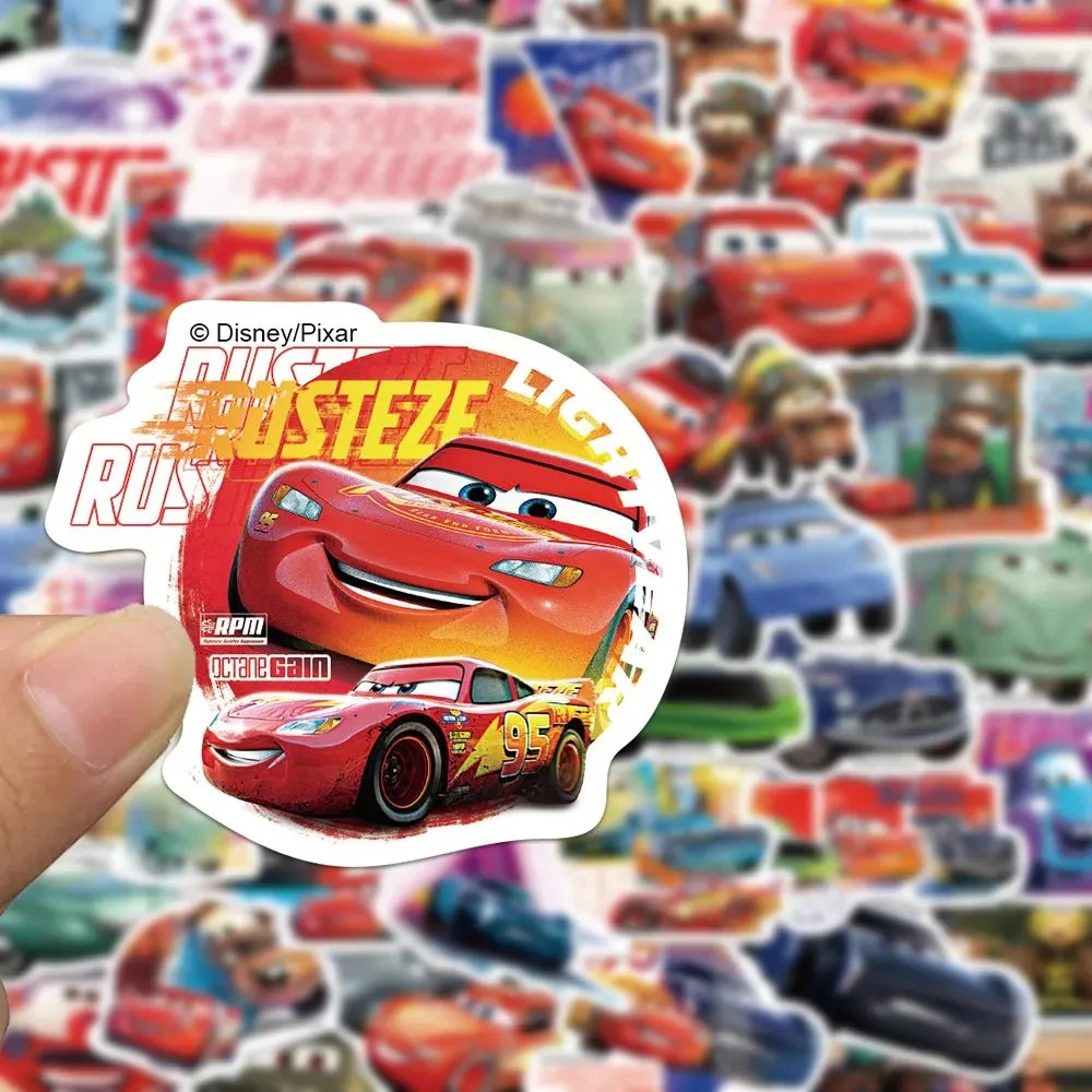 10/30/50pcs Disney Cars Cartoon Stickers Cool Lightning McQueen Decals for Kids Toy Phone Diary Suitcase Anime Graffiti Sticker