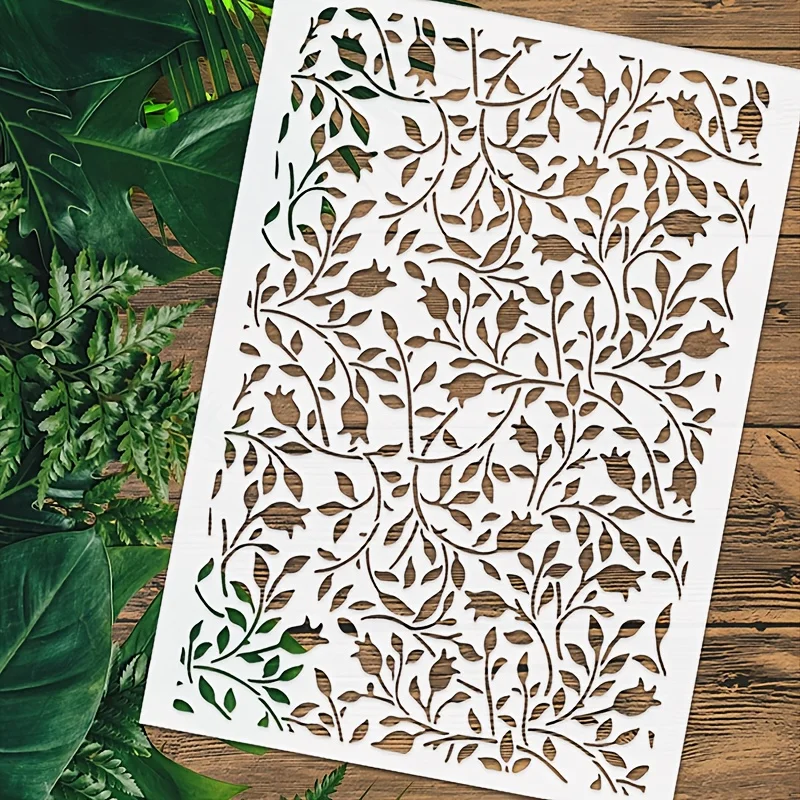 A4 29 *21cm vine leaves DIY Stencils Wall Painting Scrapbook Coloring Embossing Album Decorative Paper Card Template,wall