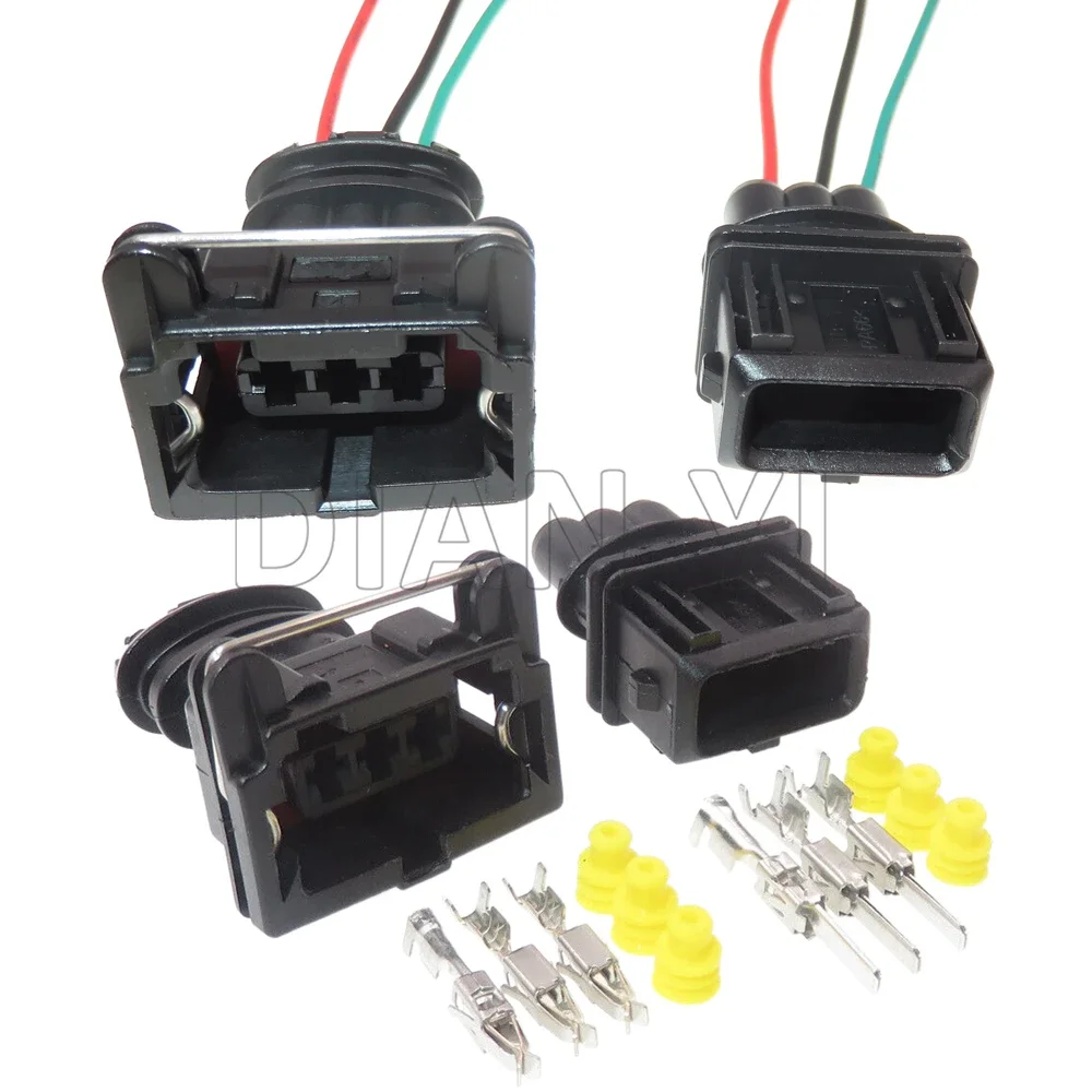 1 Set 3 Way Automobile Throttle Sensor Connector With Cables 282191-1 282729-1 AC Assembly Car Sealed Wire Socket 1-962581-1