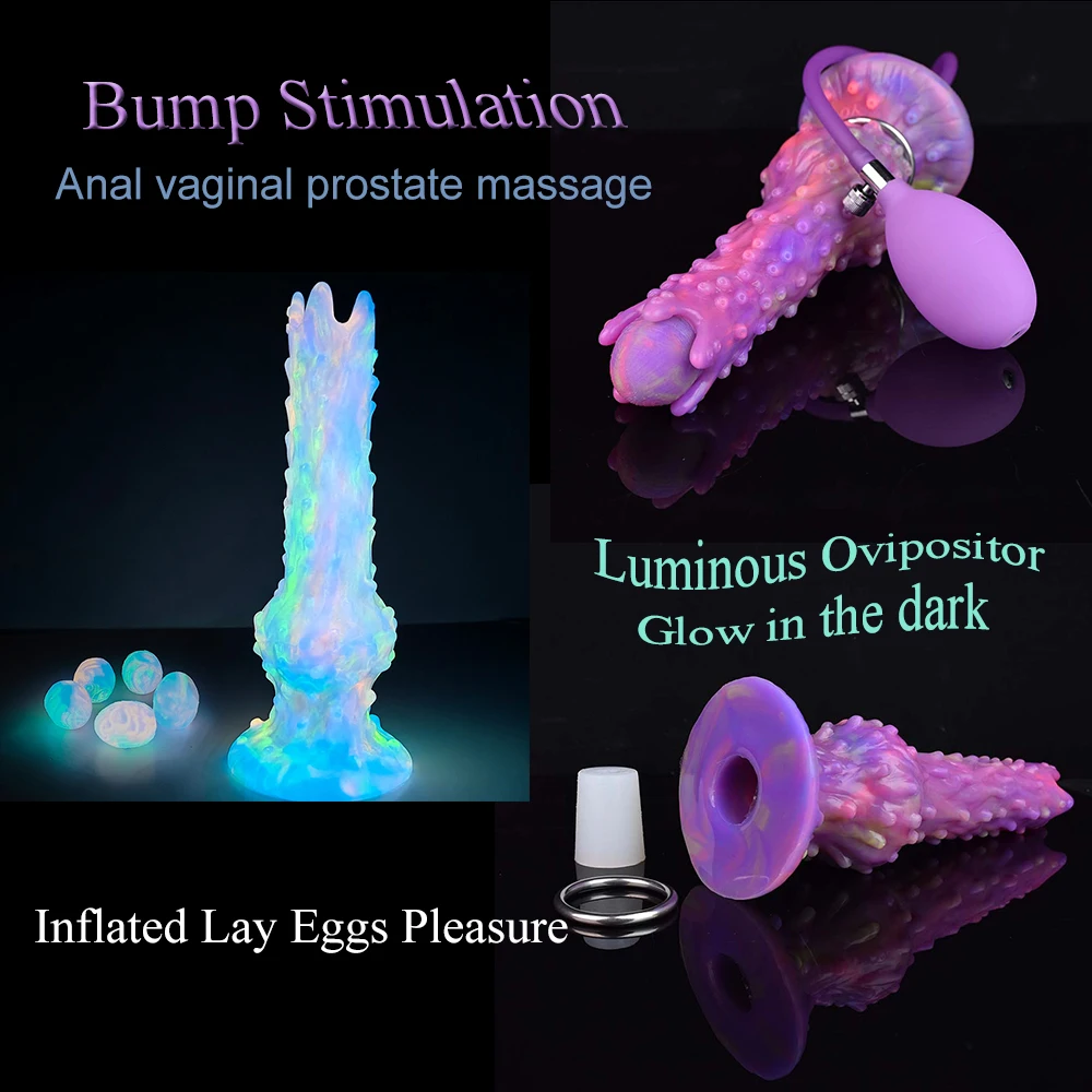 YOCY نفخ Ovipositor هوائي وضع البيض عقدة جوفاء دسار لتقوم بها بنفسك كرات بعقب المهبل الإناث الاستمناء لينة الشرج الجنس لعب #6