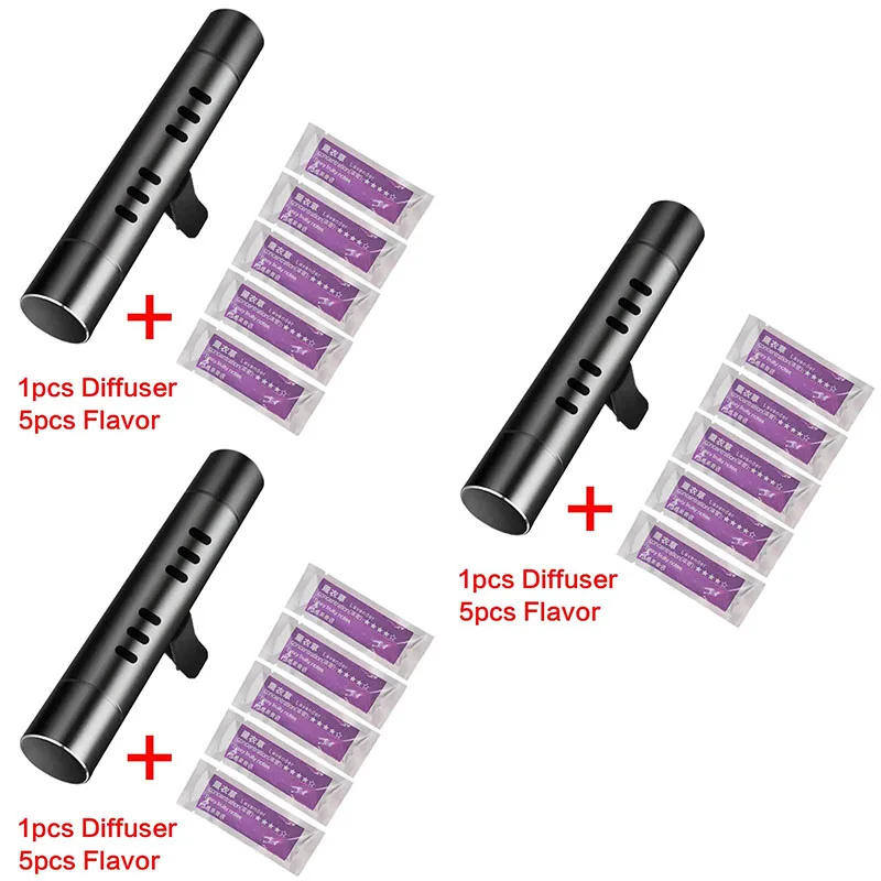 5/6/12/18 PCS Car Air Freshener Outlet Car Air Conditioning Vent Solid Perfume Car Perfume Stick Supplement 5 Flavour