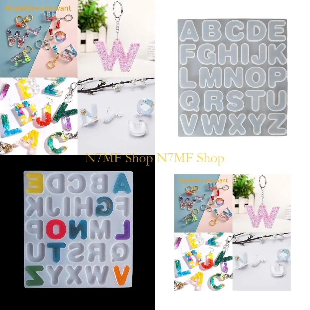 N7MF Letter Silicone Mould DIY Fondant Cake Mold Candy Chocolate Mould Baking Molds
