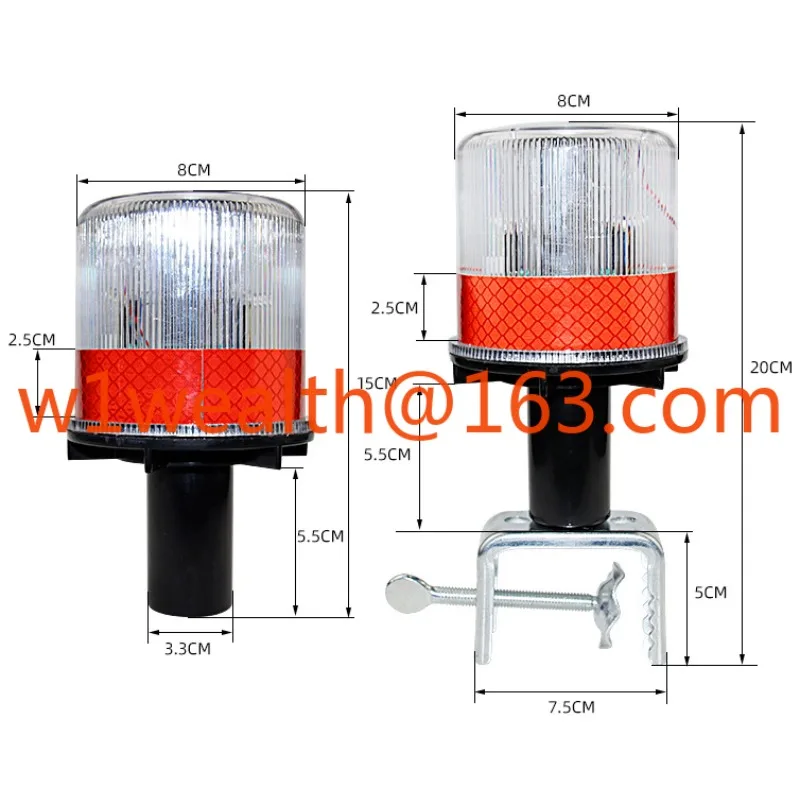 

Solar Powered Led Barricade Light Road Traffic Cone Construction Warning Flashing Light