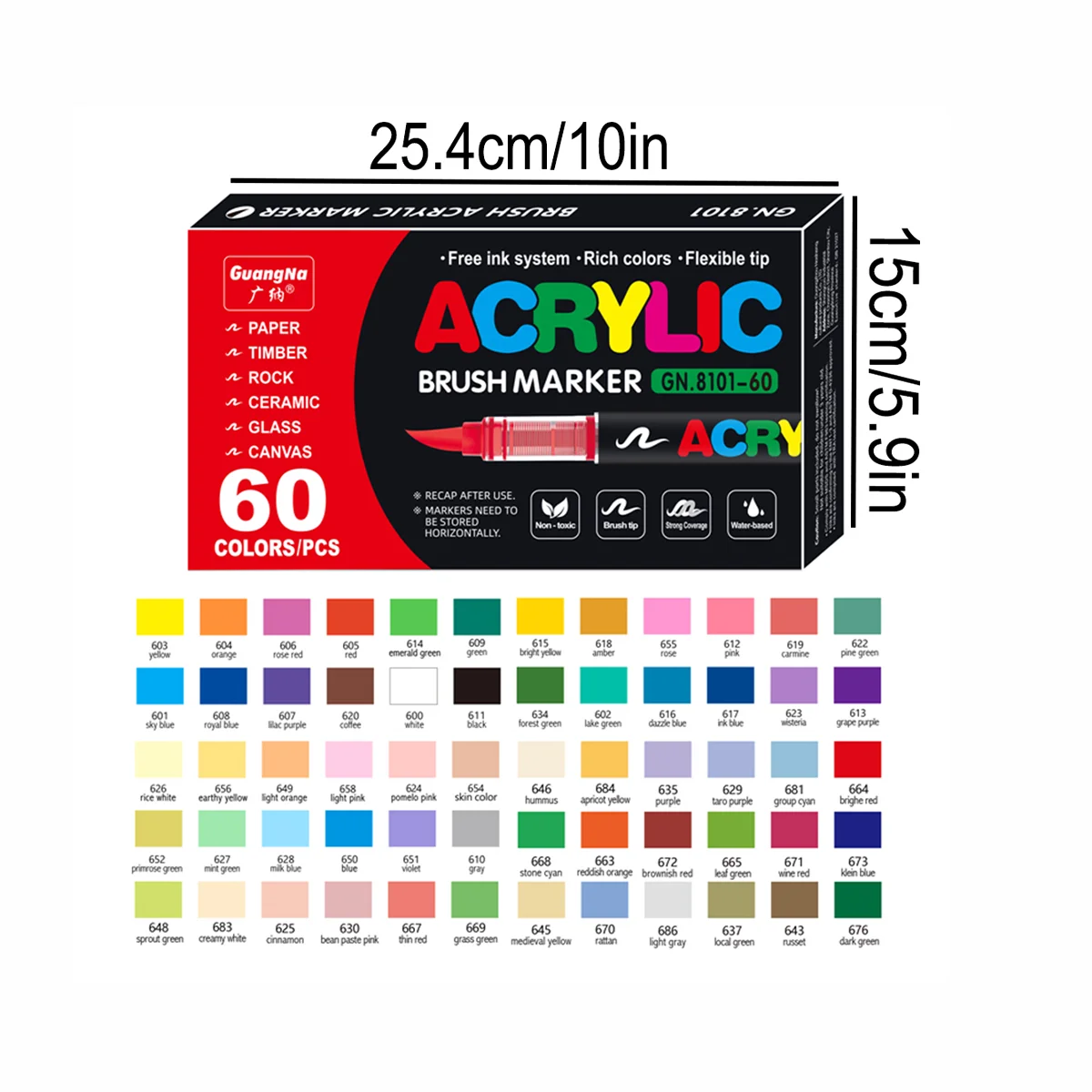 168/120/72/60/48/36/24/12 stuks Dual Tips Artist Markers Set Acryl Marker Set Ideaal voor school-, kantoordecoratie en artistieke geschenken