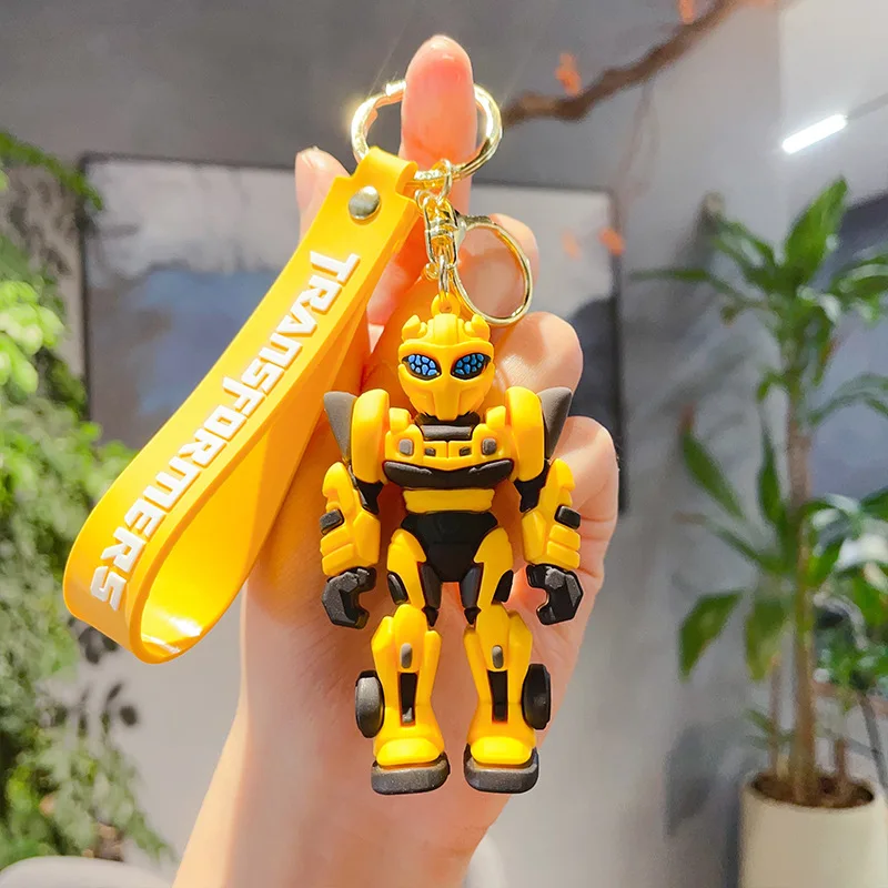 Transformers Keychain Optimus Prime Bumblebee Figure Anime Keyring Pendants Car Key Accessories Doll Ornaments Toy Gift for Kids image 6