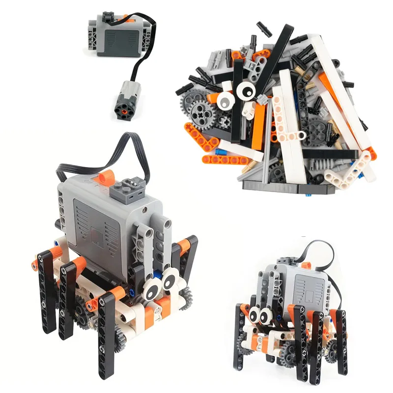 

MOC Hexapod Bionic Robots Technology Building Blocks Set Educational 66844 Assembled Walking Robot DIY Bricks Toys Boys Gifts