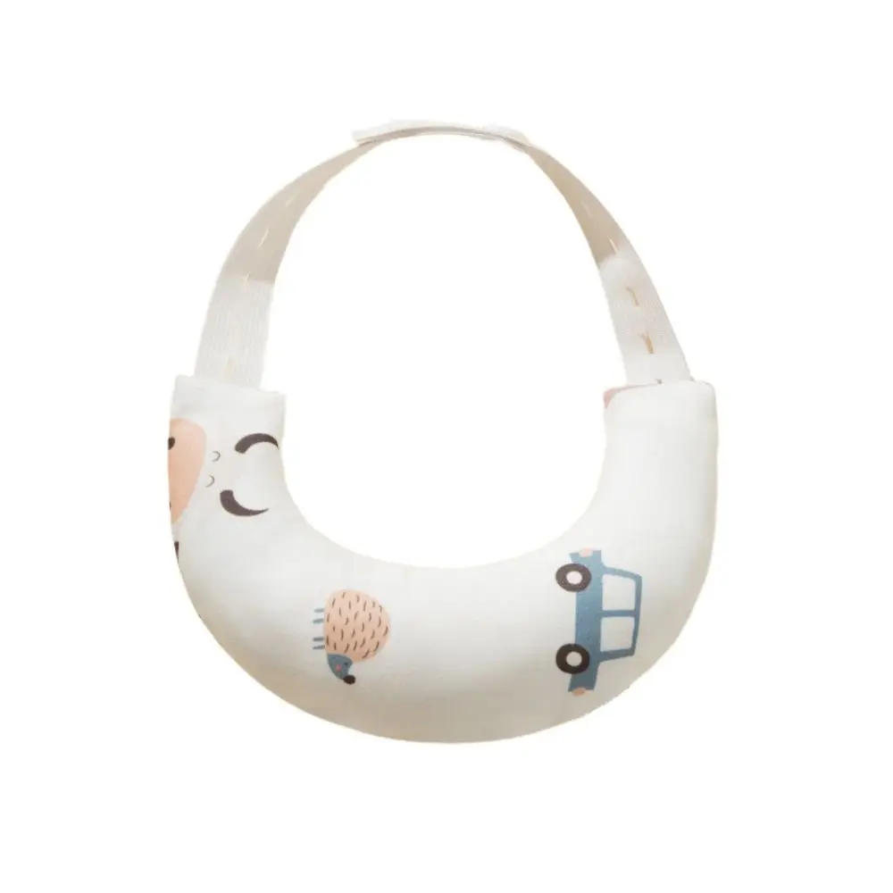 Oreiller de soutien pour le cou de bébé en coton, design incurvé, oreiller de sommeil réglable pour bébé, fermeture éclair cachée, toucher doux