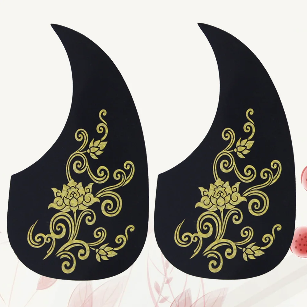 2 Pcs Pick Guard for 40/41 Inch Acoustic Guitar PVC Pickguard Sticker Stickers Accessories Comma Shape Child