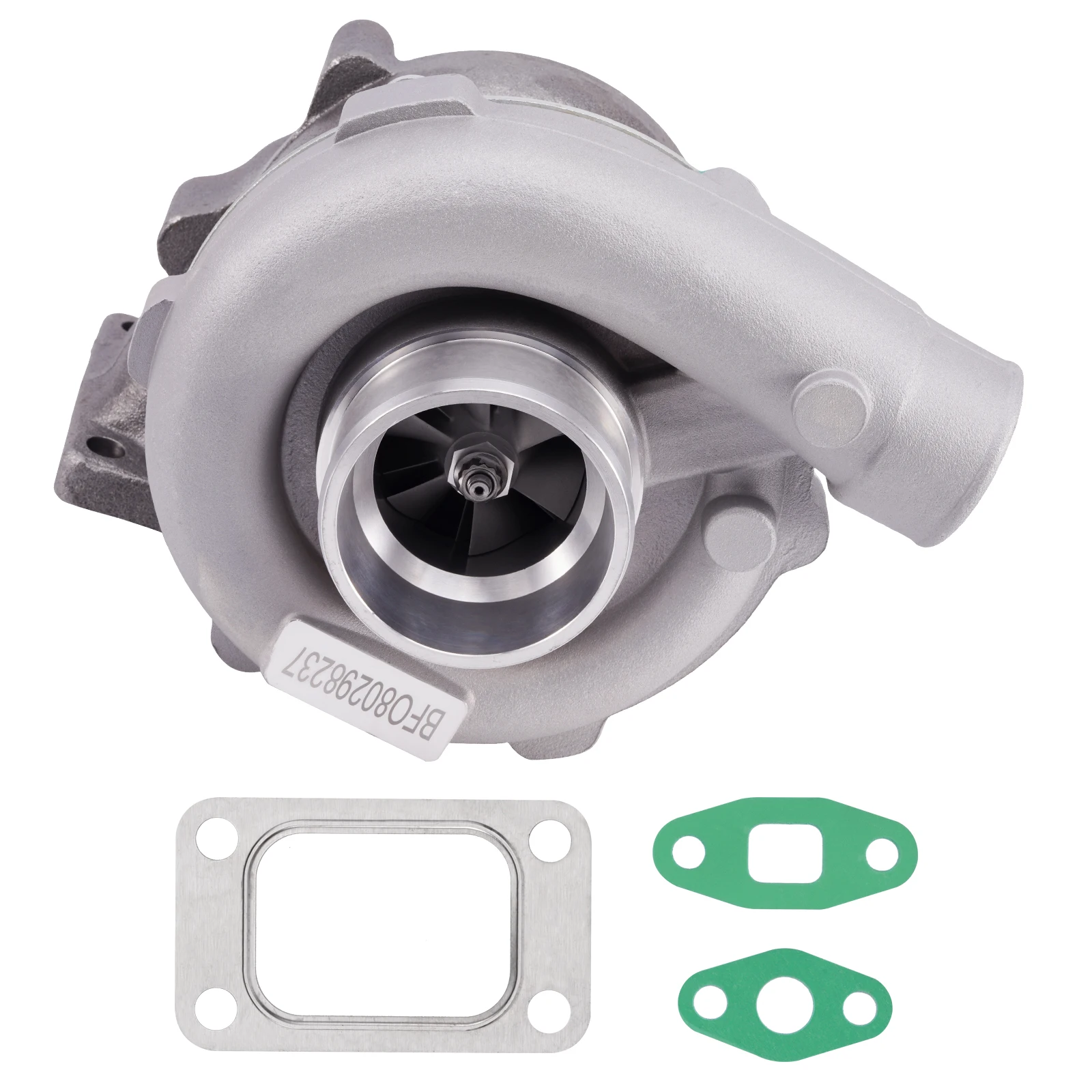 For Turbocharger T3T4 T04E Turbo 63 A/R Turbo 5 Bolt Flanged Oil Cooling + Inlet and Outlet Oil Lines Engine 400 + HP