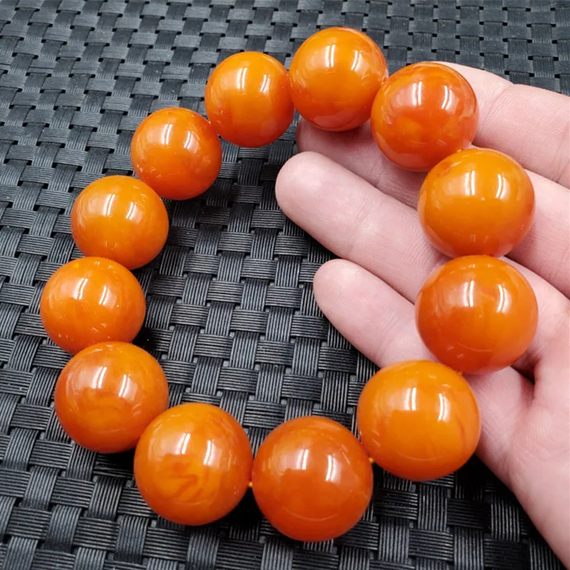20mm Old , Large , Amber Bead Bracelet