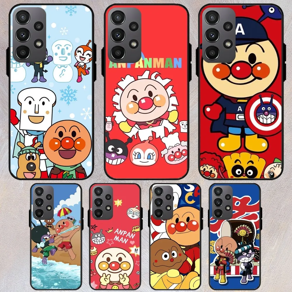 Cute Comics A-Anpanman Phone Case For Samsung Galaxy S22 S23 S24 S30 Note 20 10 Plus Lite FE ULTRA Shell