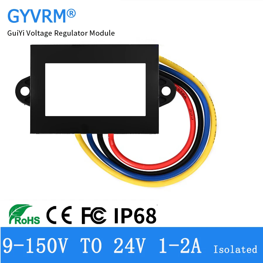 DCDC Isolated 24V 36V 48V 80V 100V 120V to 24V 1A 2A 48W Step-down Module Input and Output are Completely Isolated