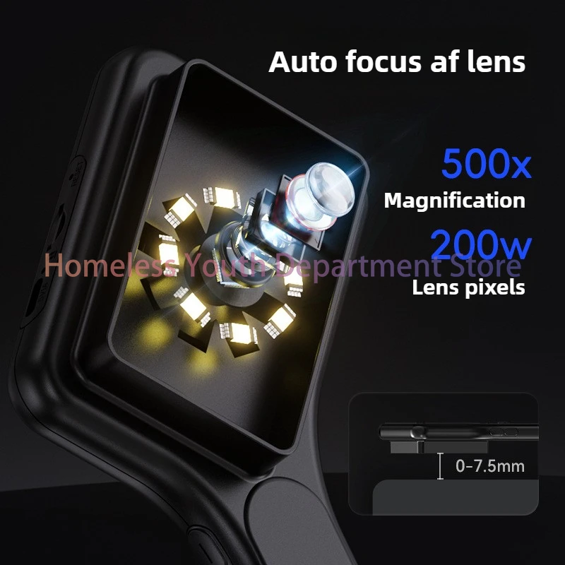 Handheld Digital Microscope 3 Inch 500X HD Magnifying Glass LCD Light Electronic Maintenance Tools Portable Welding Microscopes