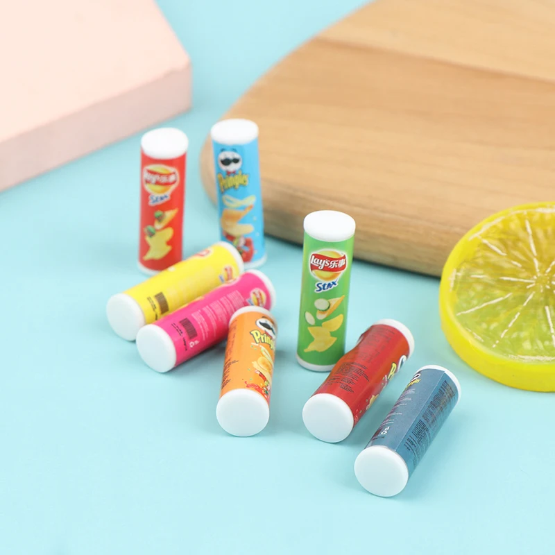 Maison de poupée miniature, Simulation de pommes de terre, bouteille de chips, jouet alimentaire de cuisine, 4 pièces/ensemble 1:12